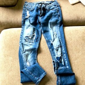 Gilded Intent Skinny Ripped Jeans size 24R